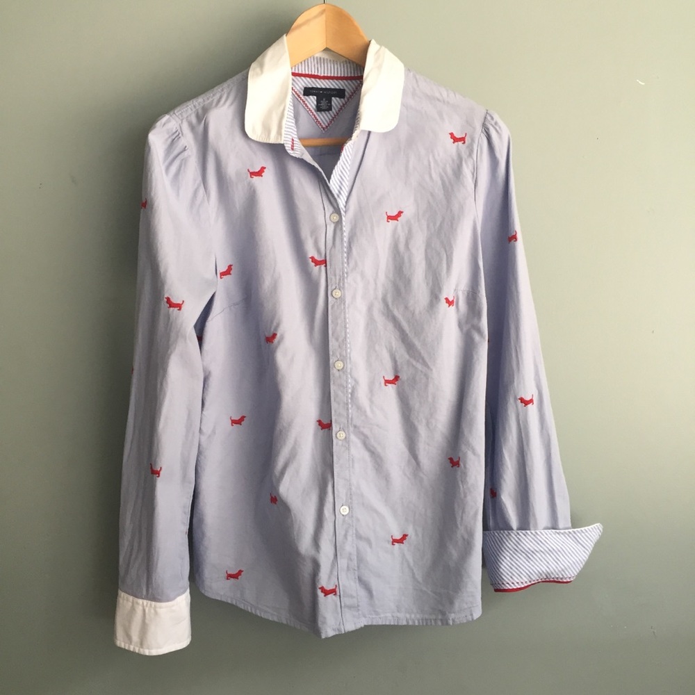 Tommy Hilfiger medium dachshund shirt button down